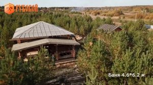 Баня 6 на 4 с комнатой отдыха. Двухскатная крыша.