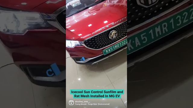 Ice Cool Sunfilm & Rat Mesh Installed In MG EV Classic Car Zone 📞 95386 78627 #Bangalore