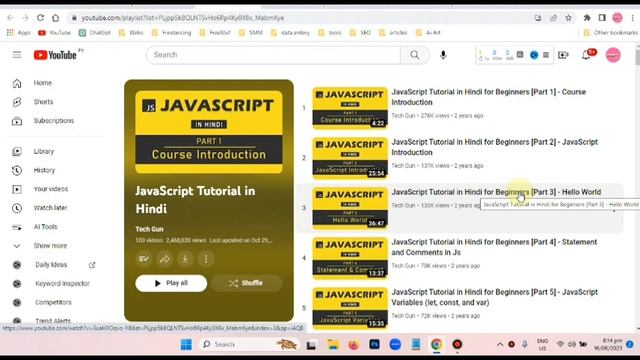 JavaScript Tutorials for Beginner to Advance | JavaScript Tutorials | JavaScript full Course