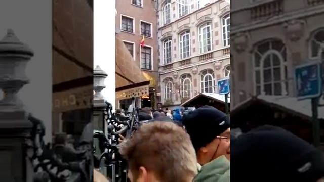 Manneken Pis Fountain in Brussels  Belgium