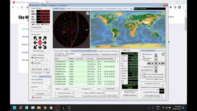 Satellite Tracking with SkyWatcher Mounts - New Interface in SkyTrack 1.7.0 смотреть онлайн
