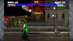 Ultimate Mortal Kombat 3 - Reptile infinit on Sindel