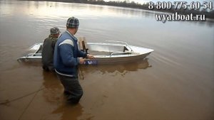 Испытание на непотопляемость алюминиевой лодки Вятбот 430
