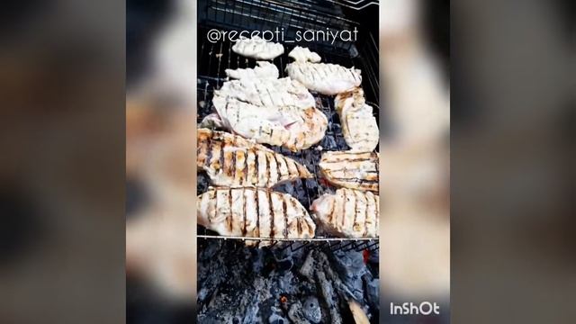 Куриные грудки на мангале. смотреть онлайн