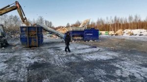 Промышленный измельчитель ТОПТЕХНО ТТ 1600У Мобильная дробилка ( шредер ) для строительного мусора.