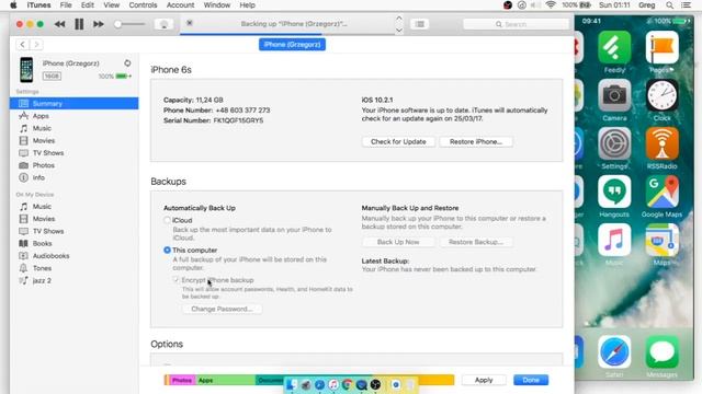 iPhone backup nolow disk space problem