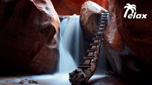 Waterfall in the Cave - Noise of Water and Sounds of a Powerful Stream