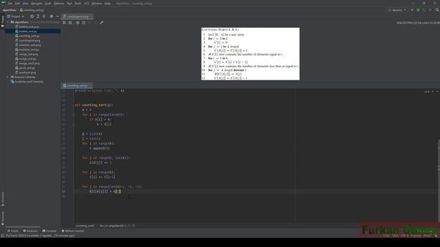 Counting sort algorithm with Python