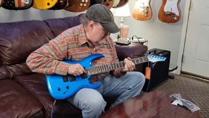Harley Benton R-446 metallic blue guitar unboxing and review