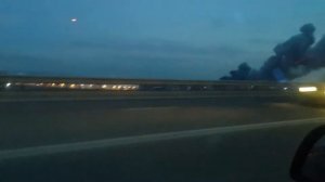 Симферопольский пожар накрыл дымом весь город.