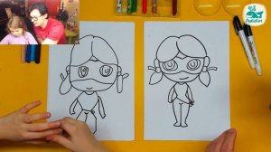 Рисуем ЛЕДИ БАГ с КАТЕЙ / Как нарисовать Леди Баг просто