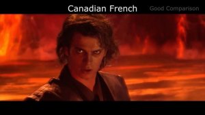 "I HAVE THE HIGH GROUND" and "YOU UNDERESTIMATE MY POWER" in different languages