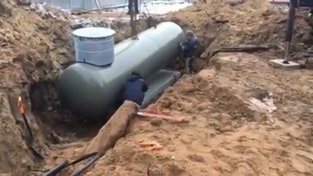 Установка Газгольдера и Газового генератора. Автономная газификация с резервным энергоснабжением.