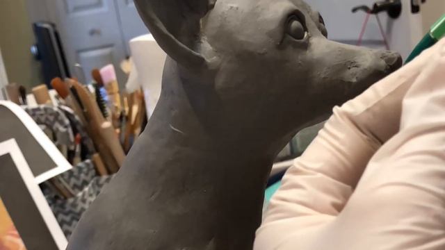Making An Animal - Dog In Wet Clay. Sculpture By Artsy Soul Edrian Thomidis смотреть онлайн