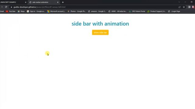 OFFCANVAS NAVBAR MENU  IN JAVASCRIPT