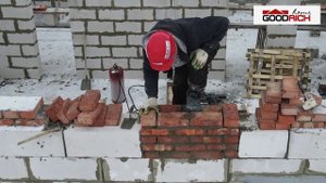 Облицовка стен гиперпрессованным кирпичом