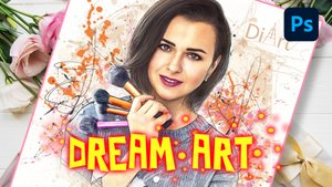 Обработка портрета Бьюти-мастера. Портрет в стиле Дрим арт. Speed art