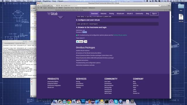 Install gitlab + gitlab ci + gitlab runner on local server
