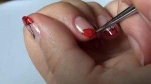 Дизайн ногтей 2016,Маникюр с вишней ,Nail Design 2016 Manicure with cherry