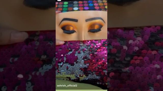 Orange glitter eyeshadow?watch full video link in description like nd subscribe for more❤️