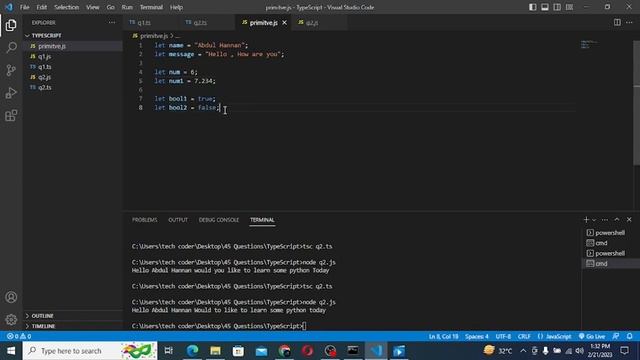 TypeScript With JavaScript for Beginners | Part 1 | Mastering the Basics with Tech Coder