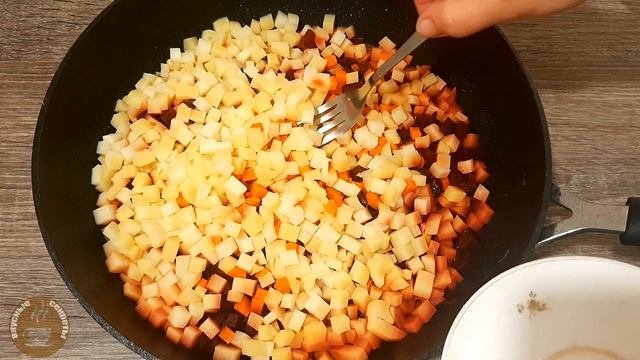 Винегрет на сковороде