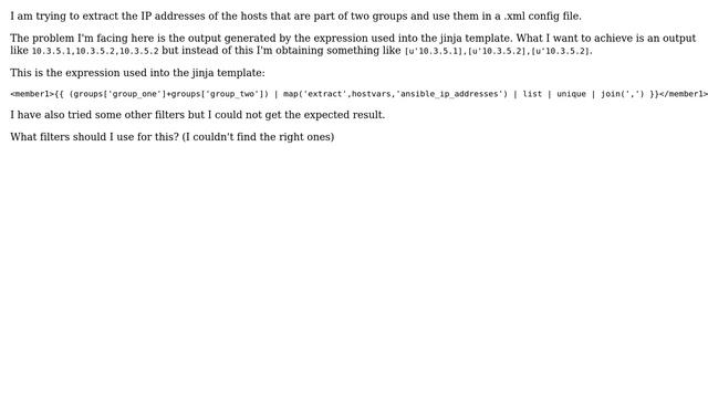 DevOps & SysAdmins: Ansible:how to adapt the output format of map (with extract) filters смотреть онлайн