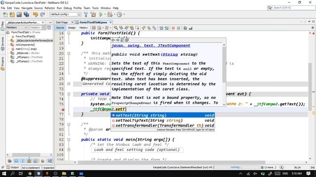 4.1 CURSO JAVA - NETBEANS - SWING - JTEXTFIELD смотреть онлайн