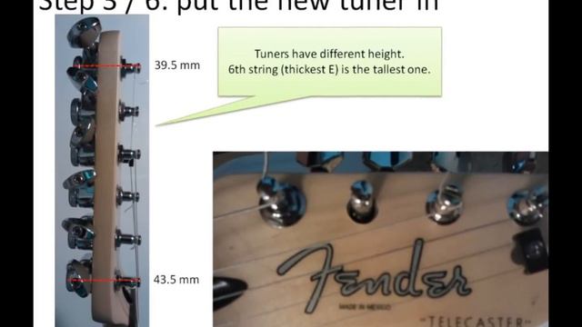 How to install locking tuners to Fender Mexico Telecaster смотреть онлайн