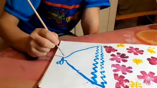 ИЗО 3 класс. Проектная работа  Осенний букет для учителя
#Watercolor Autumn bouquet for a teacher
