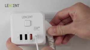 Сетевая розетка - тройник LENCENT с европейской вилкой