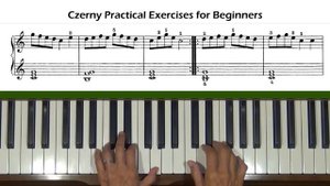 Czerny Practical Exercises for Beginners Op. 599, No. 12 Piano Tutorial
