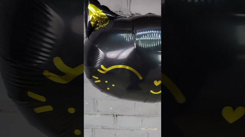 Голова милого магического Черного Котика Воздушный шар фигура из фольги  Magic Black Cat Balloon