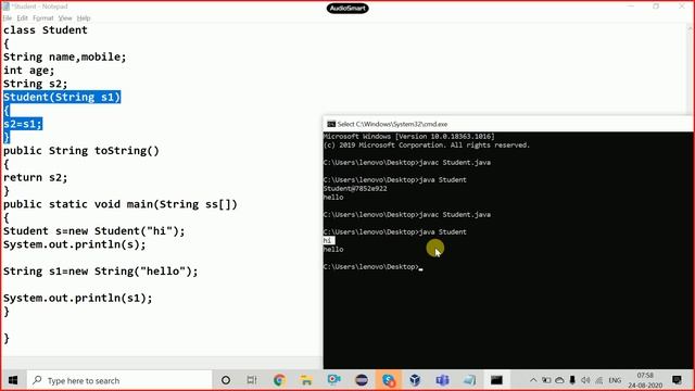 #24 OOPS   | hashCode  | toString | Reference Id | Reference Variable  Java Tutorial | Java Basic