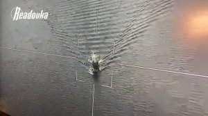 Уничтожение катера ВСУ ударом барражирующего боеприпаса "Ланцет" по меньшей мере в 30 км от ЛБС