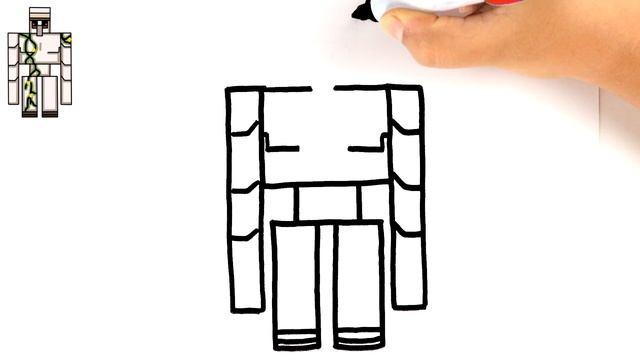 HOW TO DRAW IRON GOLEM | MINECRAFT