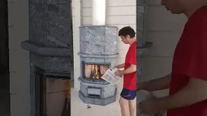 Сдача установленной печи Туликиви заказчикам.