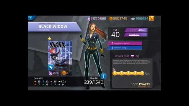 Marvel Puzzle Quest - Обзор персонажей - Чёрная Вдова смотреть онлайн