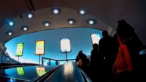 Станция Метро "Парк Победы" - Центральный Зал, Вестибюль, Наклонный Ход, Эскалаторы, 2 Линия (МПЛ)