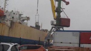 Выгрузка японских машин с судна OCEAN PRIDE I