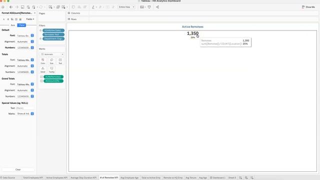 Tableau HR Analytics KPI Dashboard Project for Beginners смотреть онлайн