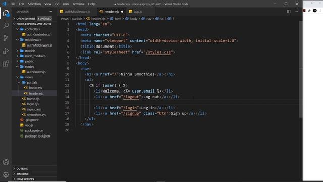 Node Auth Tutorial (JWT) #18 - Conditional Rendering смотреть онлайн