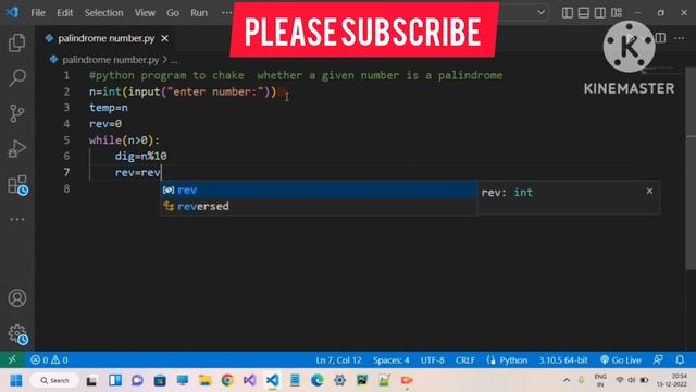 python program to chake palindrome number#python #programming смотреть онлайн