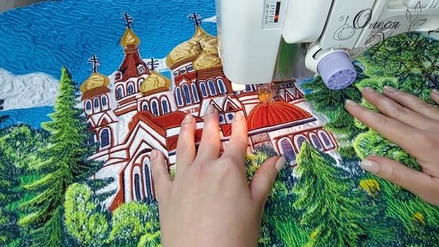 Фрагмент из мастер-класса по пошиву лоскутной картины "ЗОЛОТЫЕ КУПОЛА" смотреть онлайн