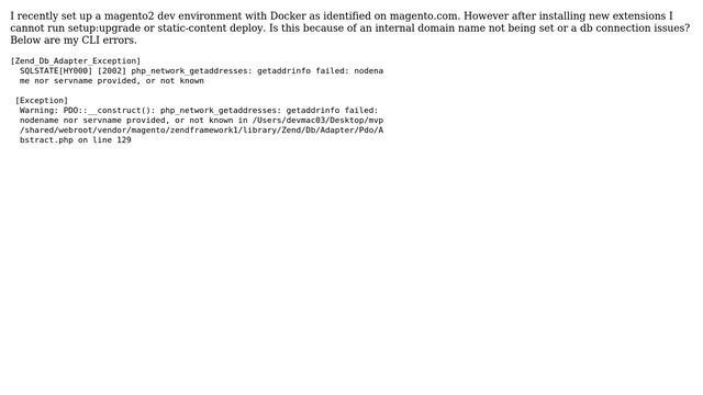 Magento: Docker dev environment doesn't allow command line commands смотреть онлайн