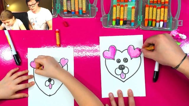 Собака любви - рисуем Валентинку с Катей смотреть онлайн