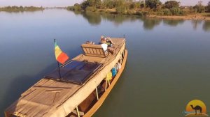 Sleeping camel cruise on the Niger River in bamako