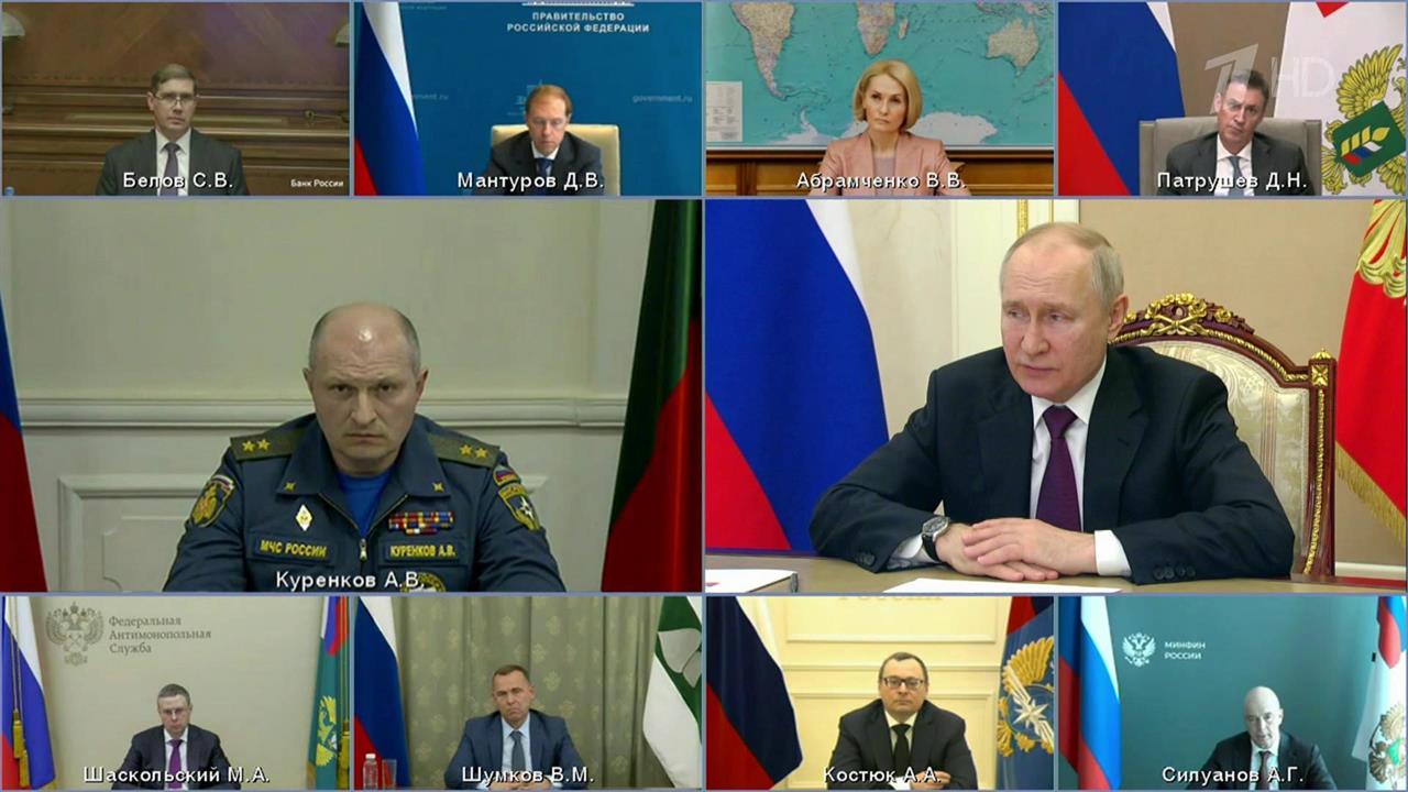 Владимир Путин на совещании с правительством обсудил ситуацию с пожарами