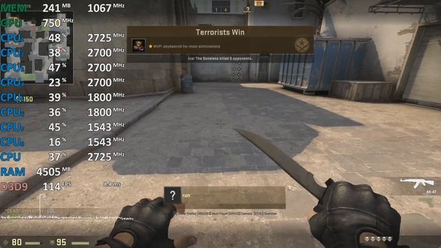 CS:GO Ryzen 7 2700U Vega 10 Gameplay Benchmark Test смотреть онлайн