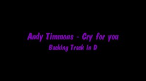 Andy Timmons - Cry for you | Backing Track in D